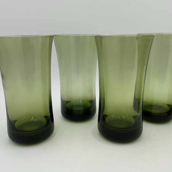 Denby Other - 5 VTG MCM Denby Arabesque Moss Green Flat Iced Tea Glass Tumblers High Glasses